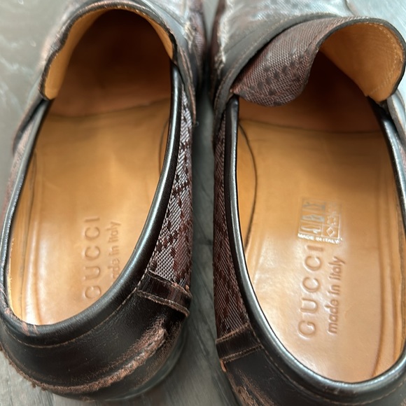 GUCCI HILLARY DIAMANTÉ PENNY LOAFERS DISTRESSED - Picture 11 of 11
